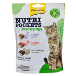 GimCat Nutri Pockets Ласощі вітамінні Кантрі мікс для котів з качкою яловичиною та індичкою 150 г