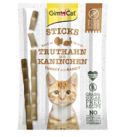 GimCat Ласощі м’ясні палички для котів з індичкою та кроликом 5 г
