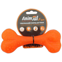 AnimAll Fun Іграшка кістка, помаранчева, 15 см