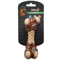 AnimAll GrizZzly Іграшка кісточка з ароматом мʼяса, 13.5 см, коричнева