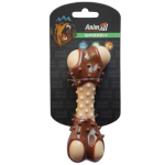 AnimAll GrizZzly Іграшка кісточка з ароматом мʼяса, 13.5 см, коричнева