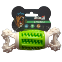 AnimAll GrizZzly Іграшка кісточка-зубочистка, 14.2×5.7×4.7 см, зелена