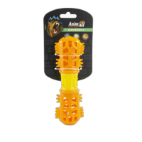 AnimAll GrizZzly Іграшка мультифункціональна кісточка, для собак, 18.7×6×4.2 см, оранжево-жовта
