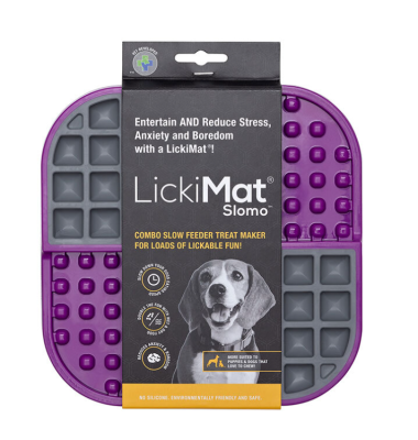 Licki Mat Slomo Purple Килимок для повільного харчування для собак, фіолетовий, 20 х 20 см