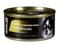 AnimAll Консерви для собак, курка в ніжному желе, 85 г