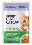 Purina Cat Chow Sterilised Вологий корм для кастрованих котів з ягням та зеленою квасолею, ніжні шматочки 85 г