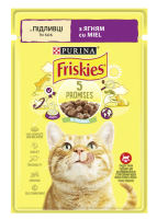 Purina Friskies Вологий корм для кішок з ягням, шматочки в підливі 85 г