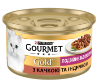 Purina Gourmet Консервований корм для кішок «Подвійне задоволення», з качкою та індичкою, шматочки у підливці 85 г
