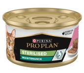 Purina Pro Plan Veterinary Diets Sterilised Консервований корм для стерилізованих котів з тунцем та лососем, шматочки в паштеті 85 г