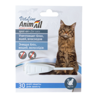 AnimAll VetLine Spot-On Краплі проти бліх, вошей, волосоїдів, для котів від 4 до 10 кг, 1 мл