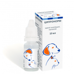 BioTestLab Ціпронорм Краплі при інфекційно-запальних захворюваннях очей і вух для собак і котів, 10 мл