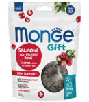 Monge Gift Dog Skin support Лакомство для собак с чувствительной кожей, лосось с клюквой, 150 г