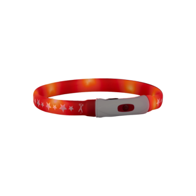 AnimAll LED-нашийник для собак, з зарядним USB-кабелем, колір червоний, 40 см