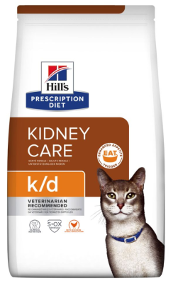 Hill's Prescription Diet Feline Сухий ветеринарний корм для кішок із захворюванням нирок і серцевої недостатності, 400 г