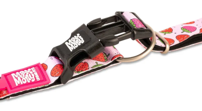 Max & Molly Smart ID Collar Strawberry Dream Ошейник для собак с принтом Клубничный сон, S, Ш 15 мм, Д 28-48 см