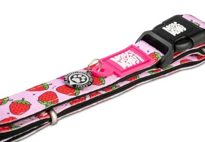 Max & Molly Smart ID Collar Strawberry Dream Ошейник для собак с принтом Клубничный сон, S, Ш 15 мм, Д 28-48 см