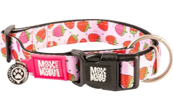 Max & Molly Smart ID Collar Strawberry Dream Ошейник для собак с принтом Клубничный сон, S, Ш 15 мм, Д 28-48 см
