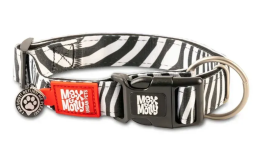 Max & Molly Smart ID Collar Zebra Ошейник для собак с принтом Зебра, XS, Ш 15 мм, Д 22-35 см