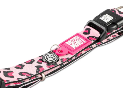 Max & Molly Smart ID Collar Leopard Pink Ошейник для собак с принтом Розовый с леопардовым, L, Ш 25 мм, Д 39-62 см