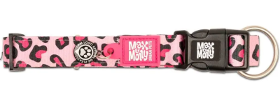Max & Molly Smart ID Collar Leopard Pink Ошейник для собак с принтом Розовый с леопардовым, L, Ш 25 мм, Д 39-62 см