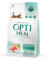Optimeal Сухий повнораціонний корм з куркою для кошенят, 700 г