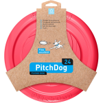 PitchDog (ПітчДог) Літаючий диск для ігор і тренувань, Рожевий, діаметр 24 см