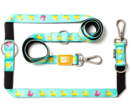Max & Molly Multi-Function Leash Ducklings Повідець багатофункціональний з принтом Каченята, M, Ш 25 мм, Д 200 см