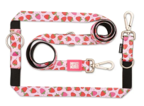 Max & Molly Multi-Function Leash Strawberry Dream Поводок многофункциональный с принтом Клубничная мечта, S, Ш 15 мм, Д 200 см