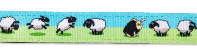 Max & Molly Short Leash Sheep`s Поводок короткий для собак с принтом Овечки, XS, Ш 15 мм, Д 120 см