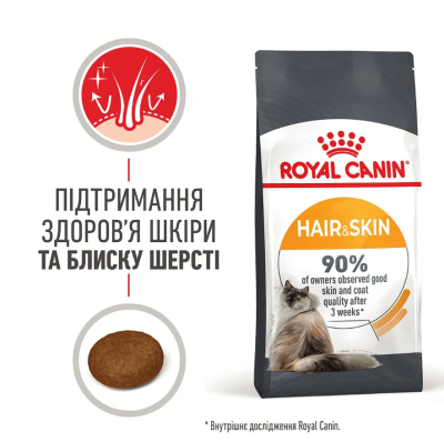 Royal Canin Hair & Skin Care Сухий повнораціонний корм для котів, догляд за шерстю, 400 г