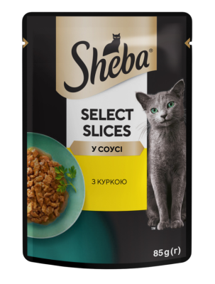 Sheba Selection in Sauce Вологий корм для котів, з куркою в соусі, 85 г