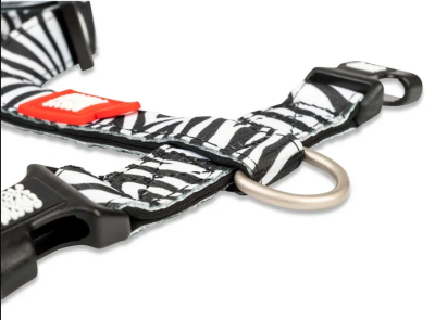 Max & Molly Urban Pets H-Harness Zebra Шлея для собак з принтом Зебра, S, Ш 15 мм, А:43-51 см, В:33,5-47 см