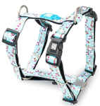 Max & Molly Urban Pets H-Harness Unicorn Шлея для собак блакитного кольору, XS, Ш 10 мм, А 28-40 см, В 33,5-41 см