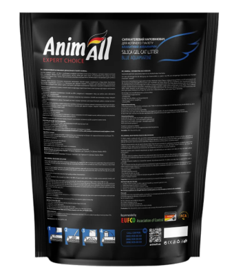 AnimAll Голубой аквамарин Силикагелевый наполнитель для кошачьего туалета, 3.8 л (1.6 кг)