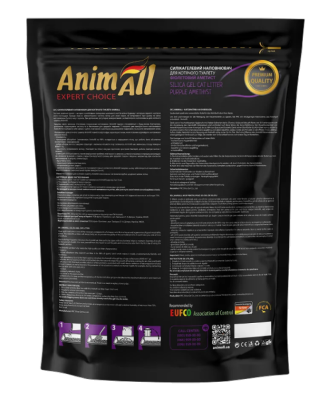 AnimAll Premium Фіолетовий аметист Силікагелевий наповнювач для котячого туалету, 5 л (2.1 кг)