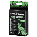 AnimAll Tofu Green Tea Соєвий наповнювач з ароматом зеленого чаю, для котів, 6 літрів (2,6 кг)