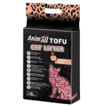AnimAll Tofu Peach Соєвий наповнювач з ароматом персика, для котів, 6 літрів (2,6 кг)