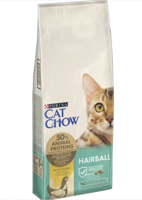 Purina Cat Chow Hairball Сухий повнораціонний корм для дорослих котів проти утворення шерстяних грудок, з куркою, НА ВАГУ