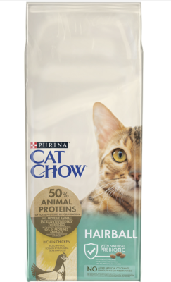 Purina Cat Chow Hairball Сухий повнораціонний корм для дорослих котів проти утворення шерстяних грудок, з куркою, НА ВАГУ