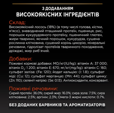 Purina Pro Plan Adult 1+ Vital Functions Сухий повнораціонний корм для дорослих котів з лососем 400 г