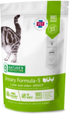 Natures Protection Urinary Formula-S Сухий дієтичний корм для профілактики і лікування МКБ, для котів, 400 г