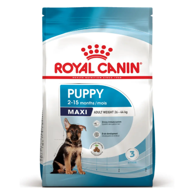 Royal Canin Maxi Puppy Сухий повнораціонний корм для цуценят великих порід від 2 до 15 місяців, 4 кг