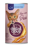 Delickcious Вологий корм для кішок, Напій з океанічною рибою 140 г