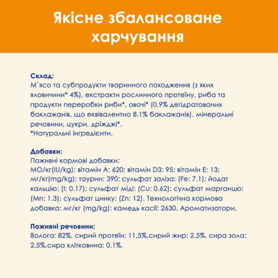 Purina Cat Chow Adult Вологий корм для кішок з яловичиною і баклажанами, шматочки в желе 85 г