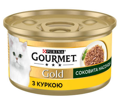 Purina Gourmet Gold Вологий корм для кішок Соковита насолода з куркою 85 г