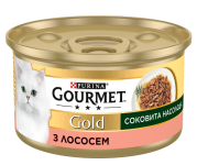 Purina Gourmet Gold Консервированный корм для кошек, Сочное наслаждение с лососем 85 г