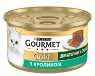 Purina Gourmet Gold Консервований корм для кішок з кроликом, шматочки в паштеті 85 г