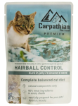 Carpathian Pet Food HAIRBALL CONTROL Повнораціонний вологий преміум корм для дорослих котів всіх порід качка в желе, 80 г