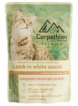 Carpathian Pet Food Полнорационный влажный премиум корм для взрослых кошек всех пород ягненка в белом соусе, 100 г
