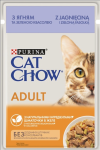 Purina Cat Chow Adult 1+ Вологий корм для кішок з ягням та зеленою квасолею, шматочки желе 85 г